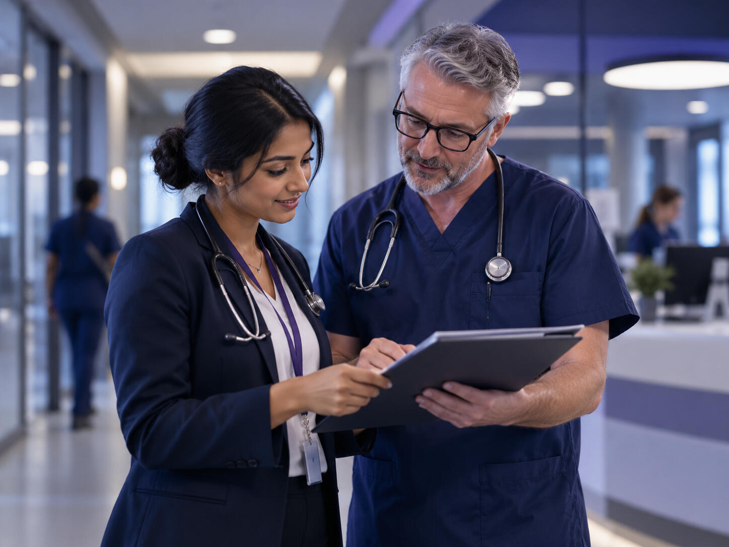 International doctor receiving UK clinical attachment guidance